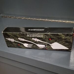 International Silver Company Holiday Serving Utensil Set - Silver